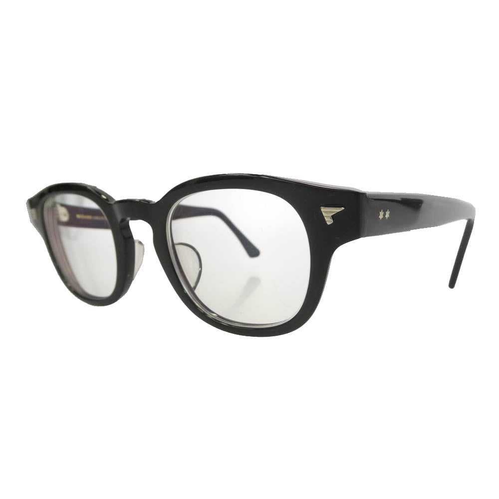 BJ CLASSIC BJ クラシック P-551 C-1 ブラック ボストン ウェリントン アイウェア メガネ 眼鏡 度入り 44□23-143 ブラック系 44□23-143【中古】
