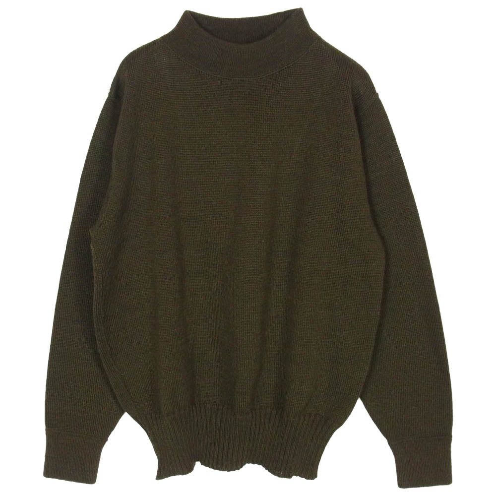 The REAL McCOY'S ザリアルマッコイズ MC18102 USN WOOL JERSEY クルーネック ウール ミリタリー ニット セーター オリーブ 38【中古】