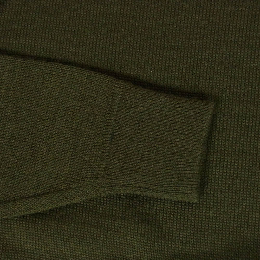 The REAL McCOY'S ザリアルマッコイズ MC18102 USN WOOL JERSEY クルーネック ウール ミリタリー ニット セーター オリーブ 38【中古】