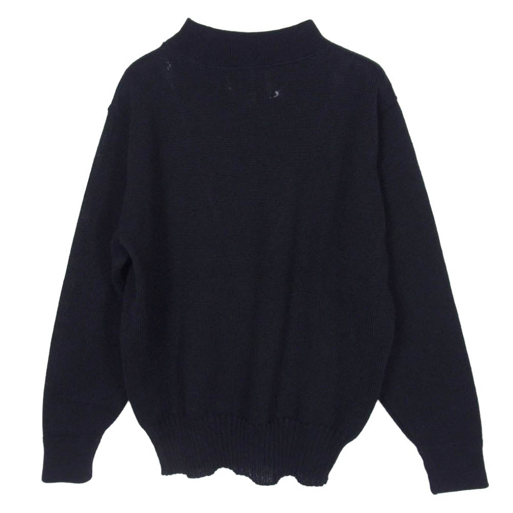 The REAL McCOY'S ザリアルマッコイズ MC18102 USN WOOL JERSEY クルーネック ウール ミリタリー ニット セーター ブラック系 38【中古】