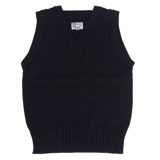 The REAL McCOY'S ザリアルマッコイズ MC16110 SWEATER SLEEVELESS ウール ニット セーター ベスト ブラック系 38【中古】