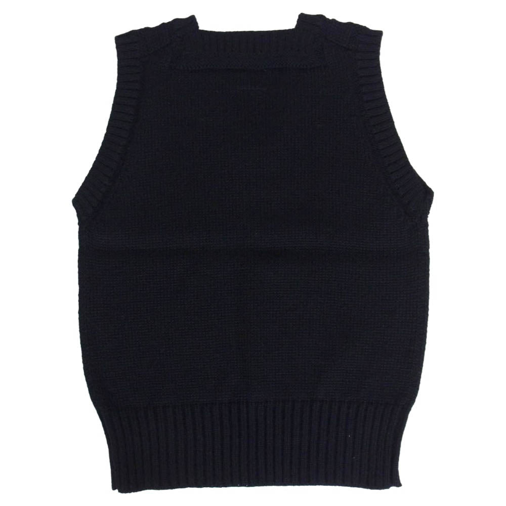 The REAL McCOY'S ザリアルマッコイズ MC16110 SWEATER SLEEVELESS ウール ニット セーター ベスト ブラック系 38【中古】