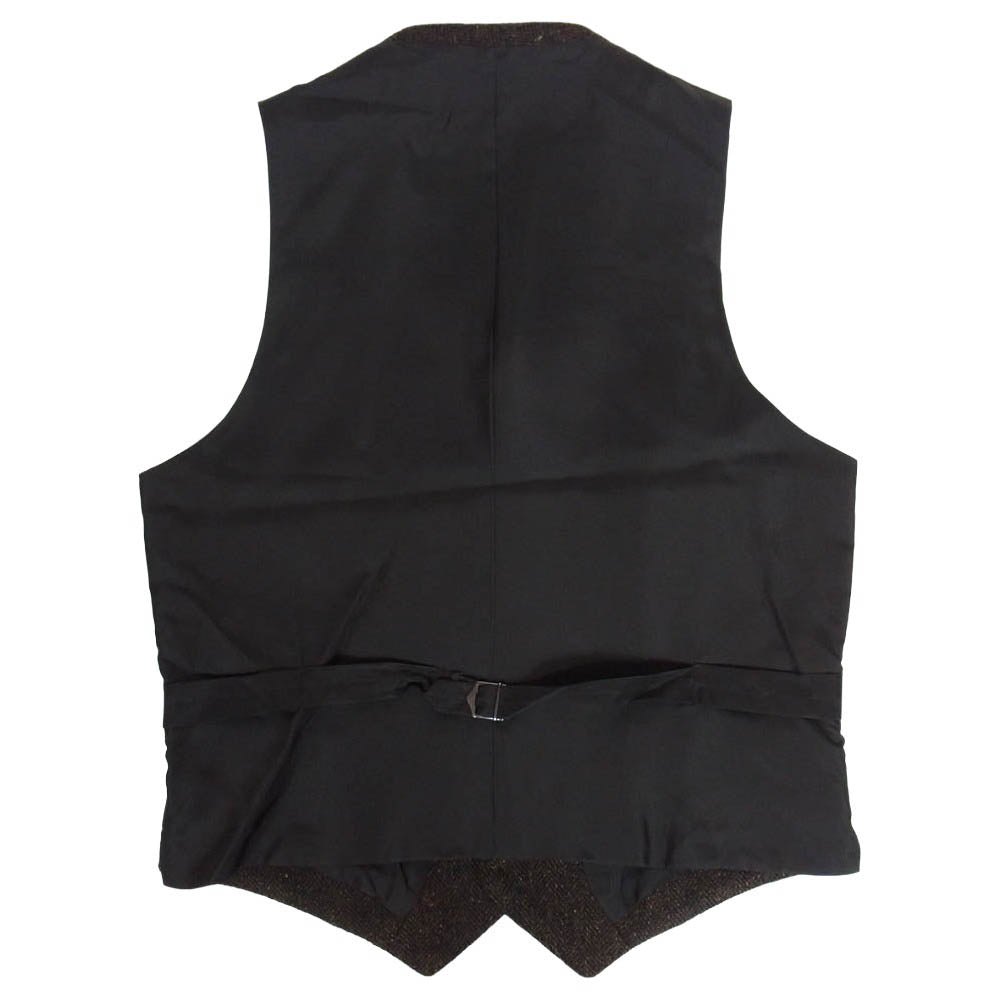 The REAL McCOY'S ザリアルマッコイズ MJ15122 TWEED VEST ウール ツイード ヘリンボーン ベスト ジレ ダークブラウン系 38【美品】【中古】