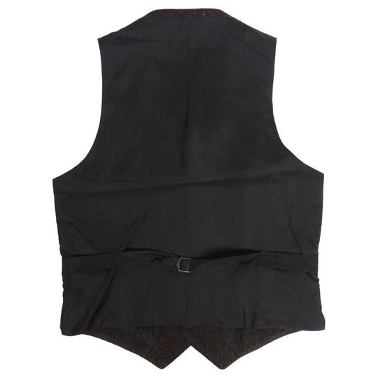 The REAL McCOY'S ザリアルマッコイズ MJ15122 TWEED VEST ウール ツイード ヘリンボーン ベスト ジレ ダークブラウン系 38【美品】【中古】