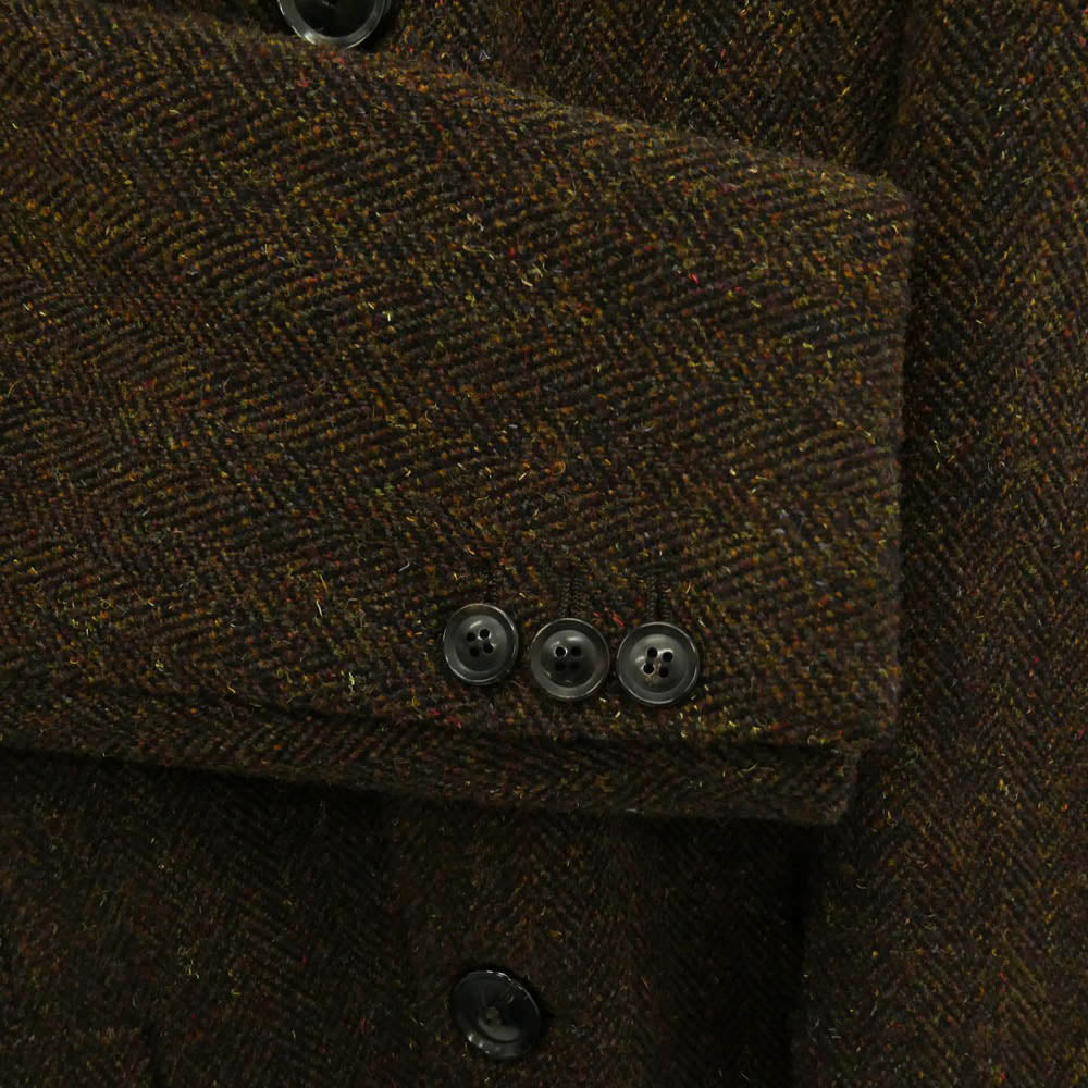 The REAL McCOY'S ザリアルマッコイズ MJ15121 JM Tweed Jacket ウール ツイード ヘリンボーン スポーツ 3B テーラードジャケット ブラウン系 38【美品】【中古】