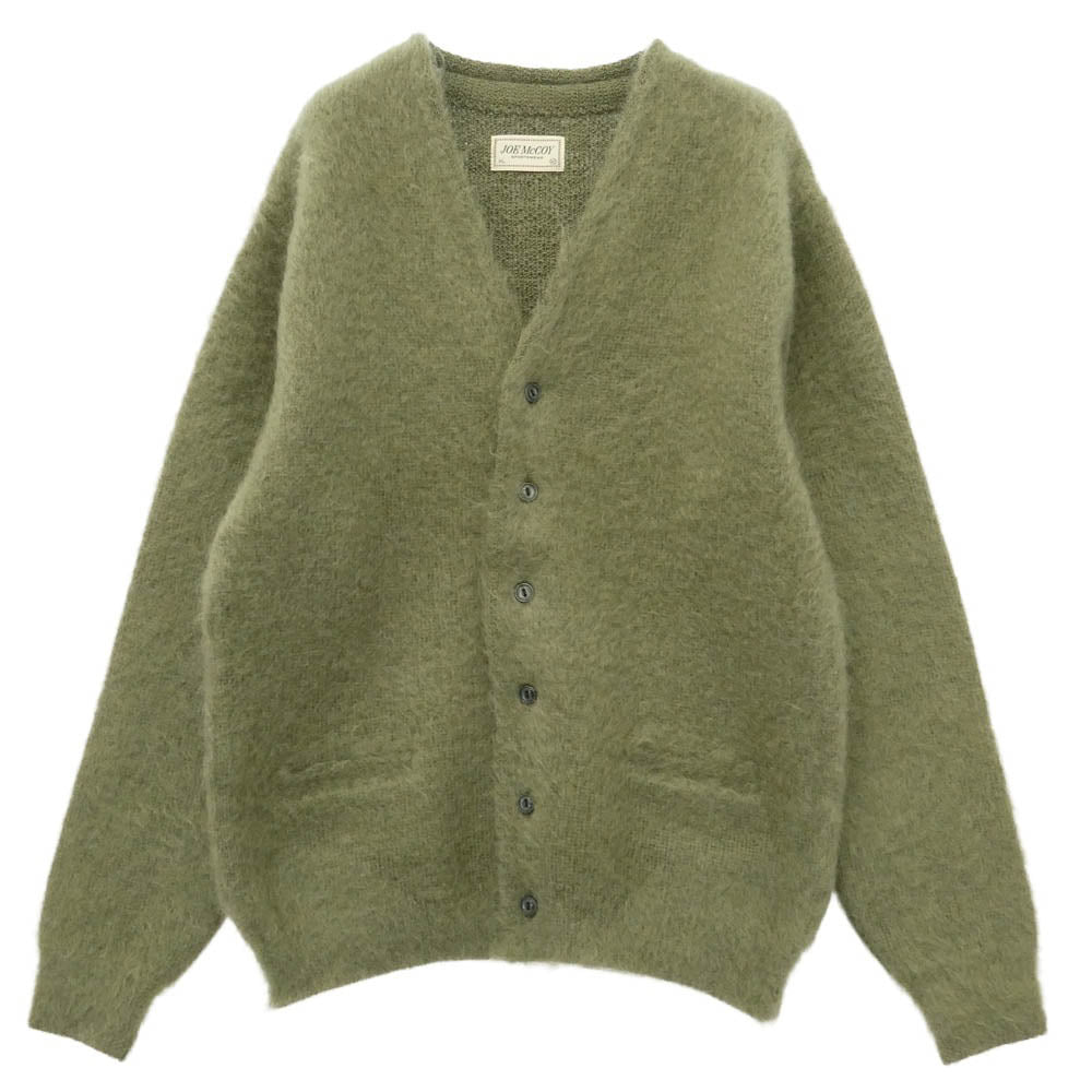 The REAL McCOY'S ザリアルマッコイズ MC19103 JM MOHAIR CARDIGAN モヘア ウール セーター カーディガン グリーン系 XL【美品】【中古】