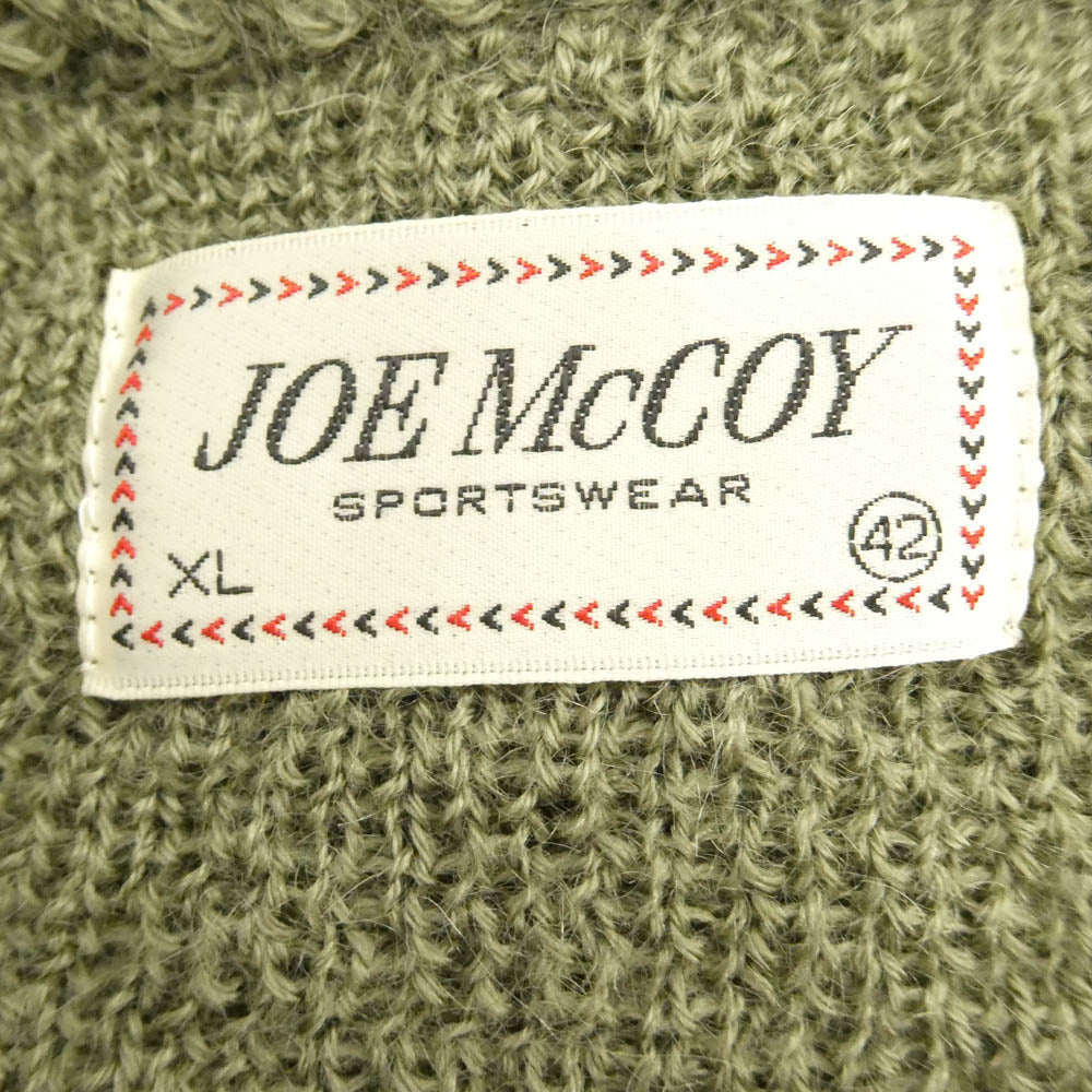 The REAL McCOY'S ザリアルマッコイズ MC19103 JM MOHAIR CARDIGAN モヘア ウール セーター カーディガン グリーン系 XL【美品】【中古】