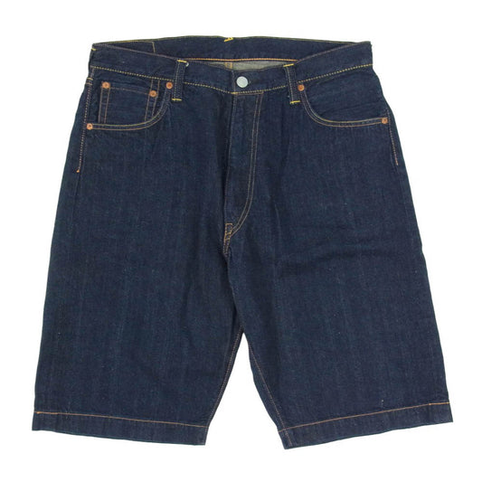 EVISU エヴィス 7001 セルビッチ STUDENT 勉強 カモメ デニム ハーフ パンツ ショーツ インディゴブルー系 34【中古】