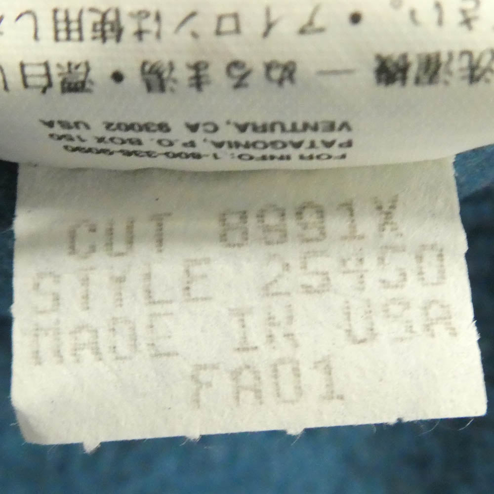 patagonia パタゴニア 25450 00s 2001年製 Synchilla Snap-T Pullover シンチラ スナップT プルオーバー フリース ジャケット ブルー系 S【中古】