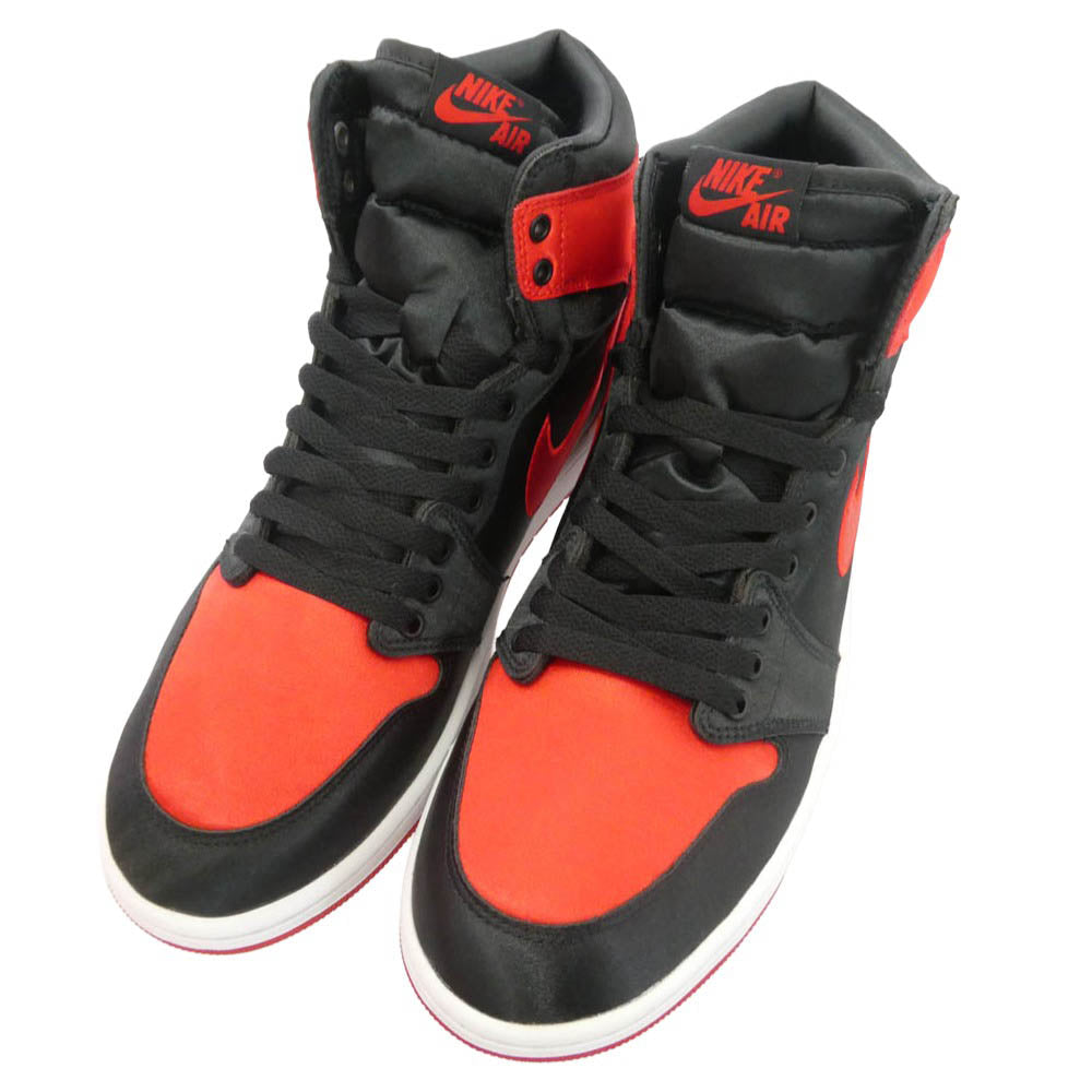 NIKE ナイキ FD4810-061 Women's Air Jordan 1 Retro High OG Satin Bred AJ1 ウィメンズ エアジョーダン1 レトロ ハイ OG ハイカット スニーカー ブラック系 レッド系 28.5cm【新古品】【未使用】【中古】