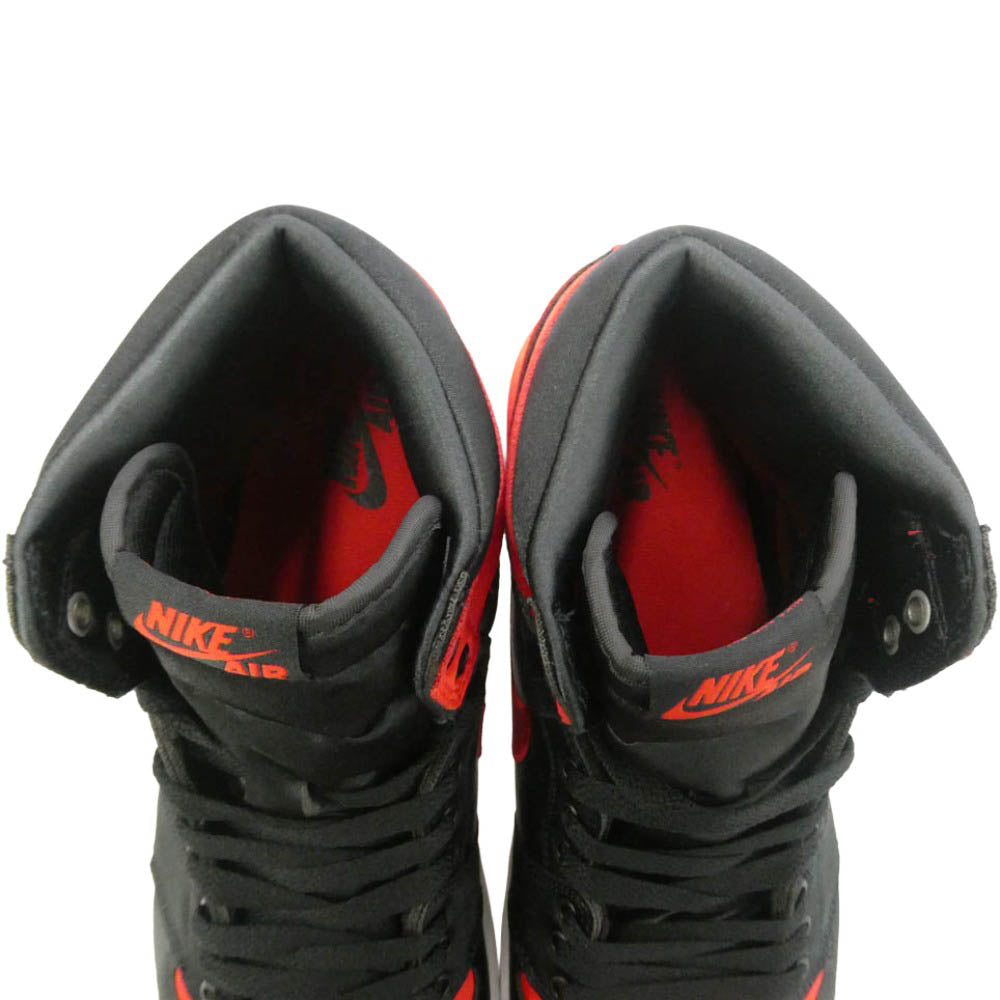 NIKE ナイキ FD4810-061 Women's Air Jordan 1 Retro High OG Satin Bred AJ1 ウィメンズ エアジョーダン1 レトロ ハイ OG ハイカット スニーカー ブラック系 レッド系 28.5cm【新古品】【未使用】【中古】