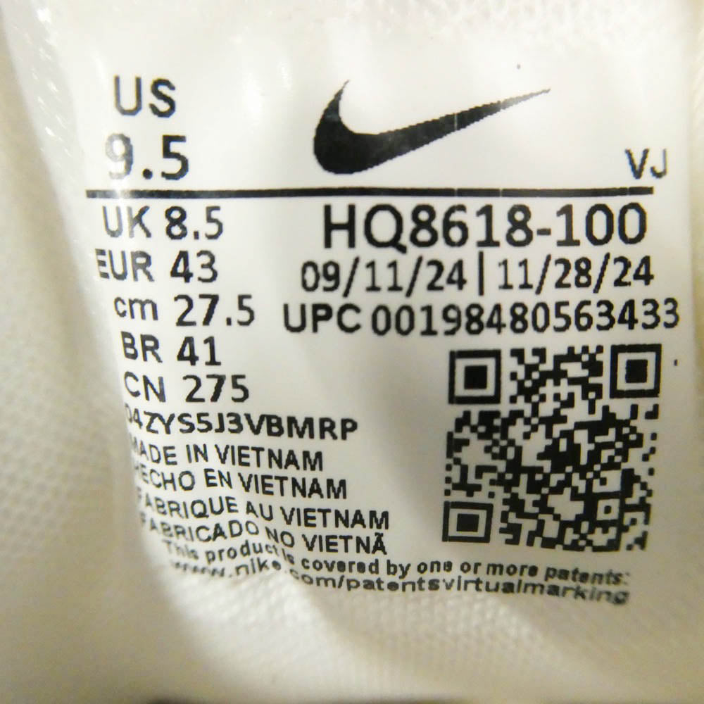 NIKE ナイキ Sacai サカイ HQ8618-100 × sacai サカイ Zegamadome Summit White ゼガマドーム ローカット スニーカー オフホワイト系 ベージュ系 27.5cm【新古品】【未使用】【中古】