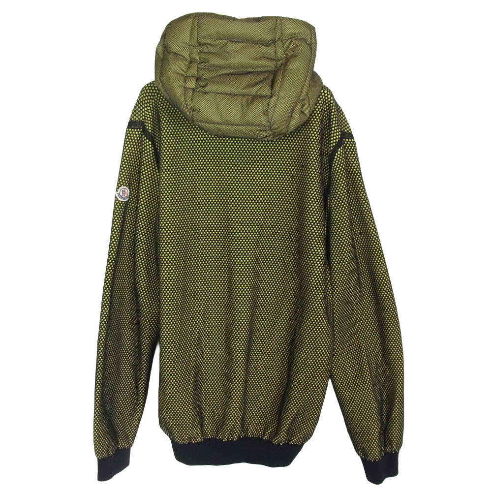 MONCLER モンクレール 19AW E10919420300 MAGLIA TRICOT CARDIGAN マグリア トリコット ジップアップ フーディ カーディガン XL イエロー系 XL【美品】【中古】