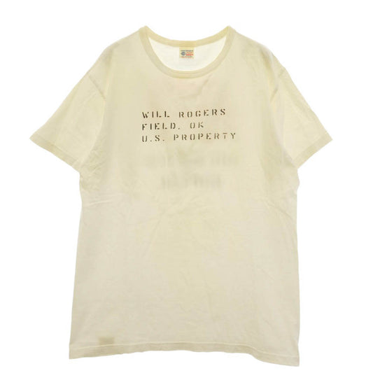 Buzz Rickson's バズリクソンズ ピンナップ ガール プリント Tシャツ 半袖 カットソー ホワイト系 M 38 - 40【中古】