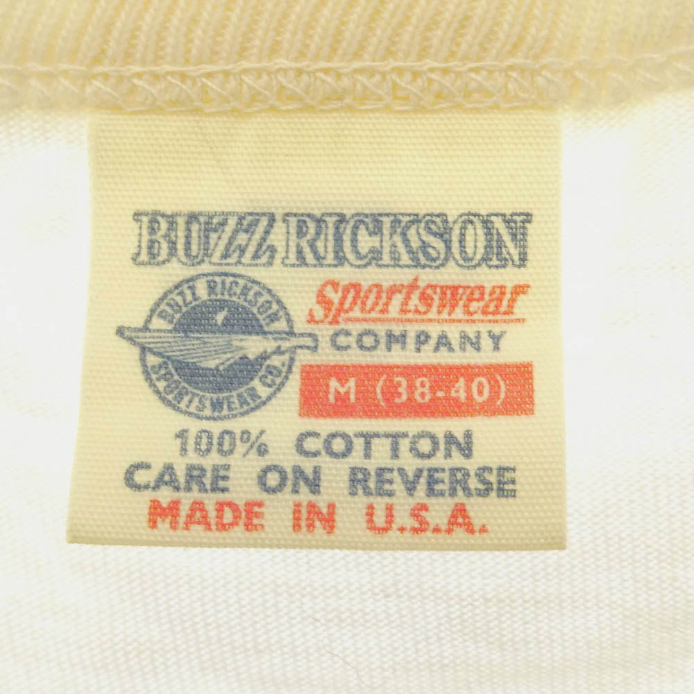 Buzz Rickson's バズリクソンズ ピンナップ ガール プリント Tシャツ 半袖 カットソー ホワイト系 M 38 - 40【中古】