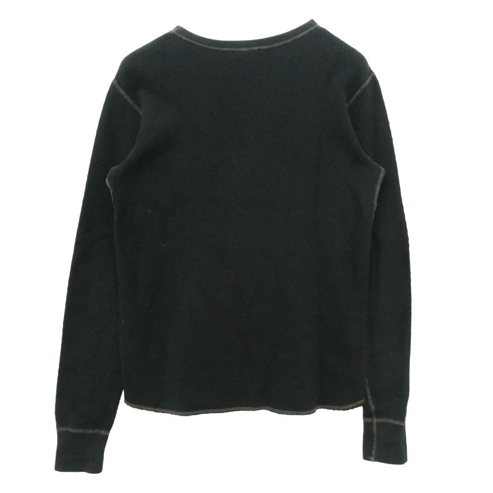 Buzz Rickson's バズリクソンズ コットン ワッフル サーマル ロングスリーブ Tシャツ 長袖 カットソー ダークネイビー系 黒に近いダークネイビー系 M 38 - 40【中古】