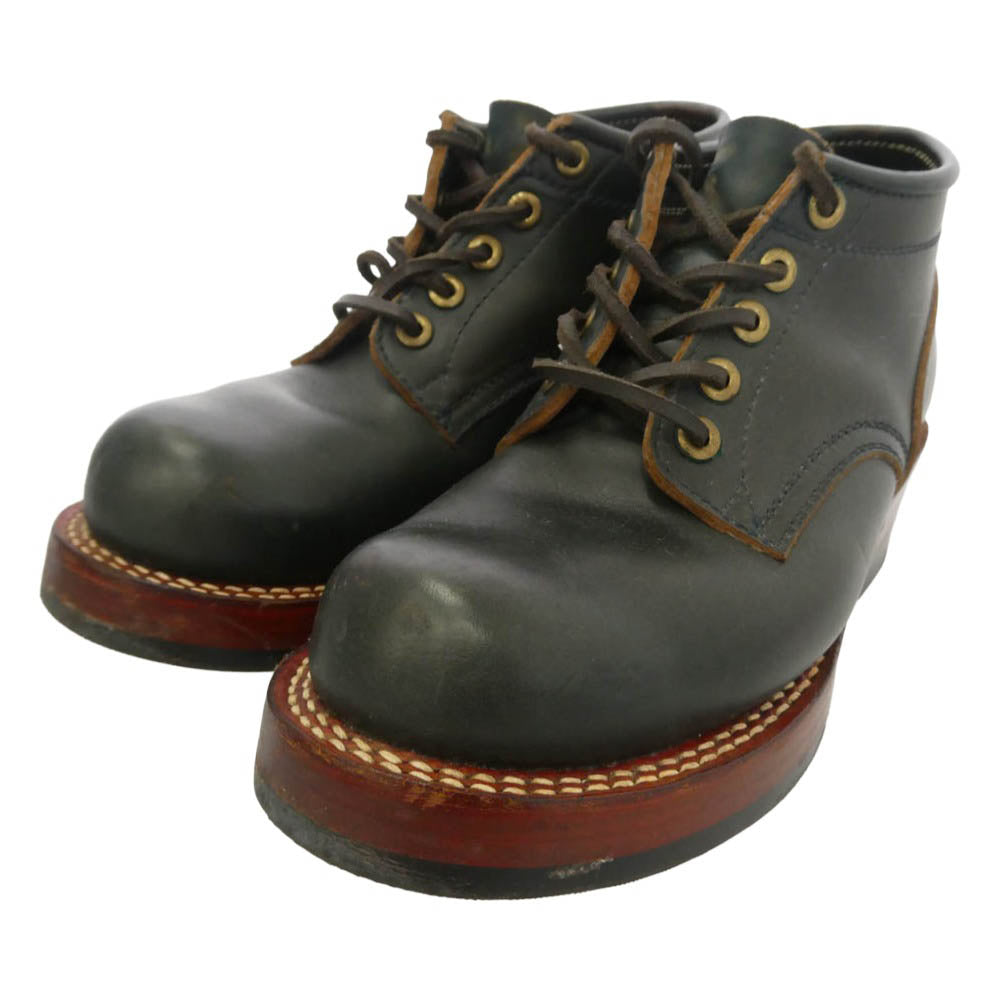 ゼローズ Standard Boots レザー スタンダード ブーツ ダークネイビー系 7EE【中古】