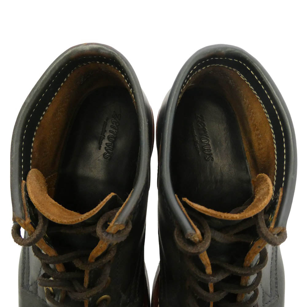 ゼローズ Standard Boots レザー スタンダード ブーツ ダークネイビー系 7EE【中古】