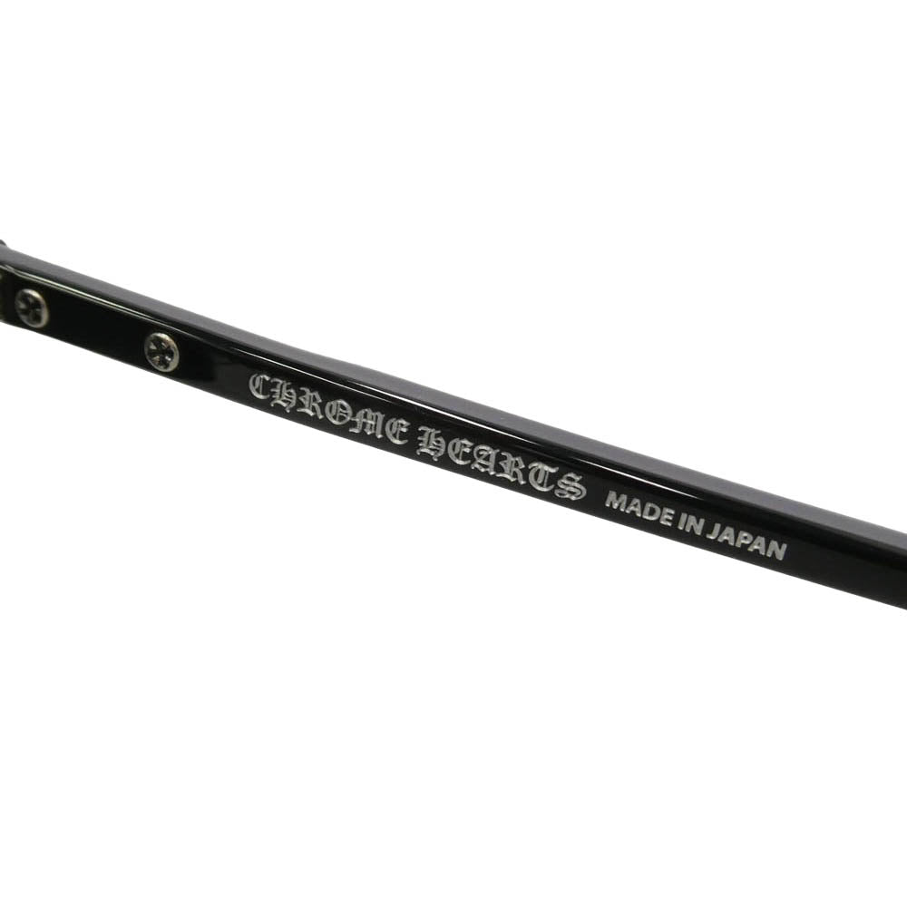 CHROME HEARTS クロムハーツ（原本無） ZIPHER ジファー サイドフレアニーテンプル サングラス 眼鏡 メガネ アイウェア ブラック系 55□19-148【美品】【中古】