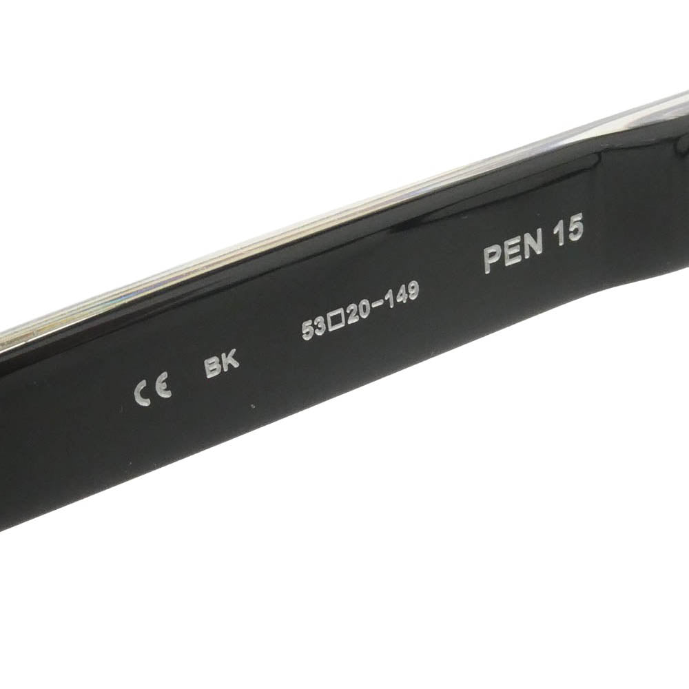CHROME HEARTS クロムハーツ（原本無） PEN 15 CHクロステンプル ウェリントン 眼鏡 メガネ アイウェア ブラック系 53□20-149【美品】【中古】