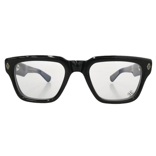 CHROME HEARTS クロムハーツ（原本無） GNARLIN フレアニーテンプル ウェリントン 眼鏡 メガネ アイウェア ブラック系 53□23-145【美品】【中古】