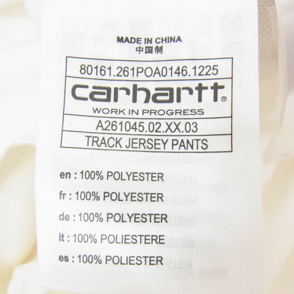 F.C.R.B. エフシーアールビー Carhartt カーハート 26SS FCRB-260126 × Carhartt WIP TRACK PANTS カーハート ワークインプログレス ダブルジャカード トラックパンツ ジャージ オフホワイト系 S【極上美品】【中古】