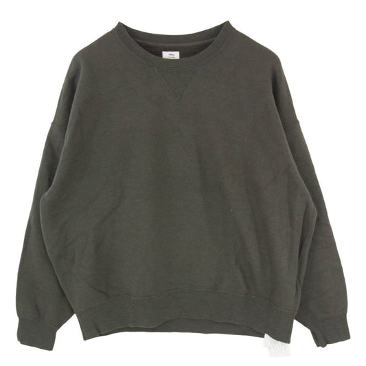 VISVIM ビズビム 0324205010004 WMV AMPLUS CREW L/S コットン クルーネック ロングスリーブ プルオーバー スウェット トレーナー ブラック系 0 【中古】