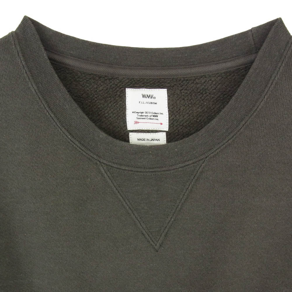 VISVIM ビズビム 0324205010004 WMV AMPLUS CREW L/S コットン クルーネック ロングスリーブ プルオーバー スウェット トレーナー ブラック系 0 【中古】