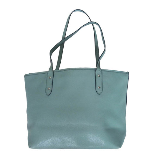 COACH コーチ F58846 レザー トートバッグ ライトブルー系【中古】