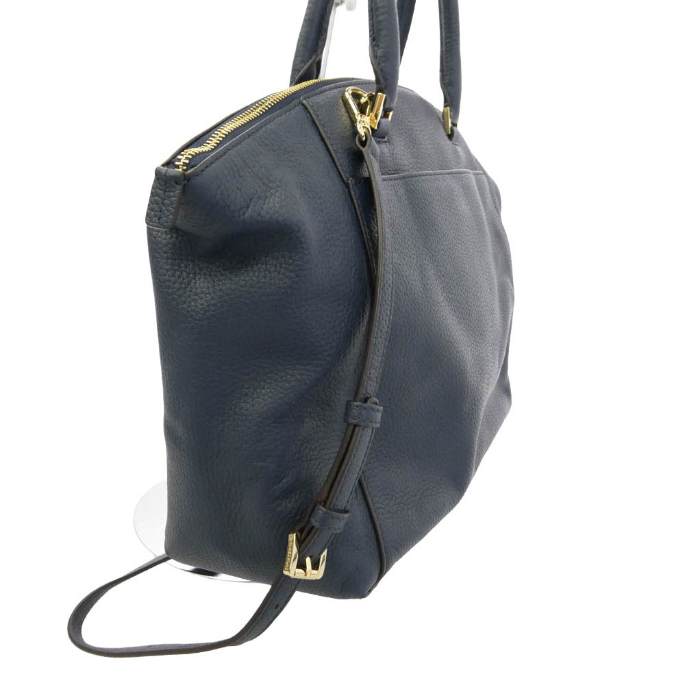 Michael Kors マイケルコース MK金具 2WAY レザー ハンドバッグ ショルダーバッグ ベトナム製 ダークネイビー系【中古】