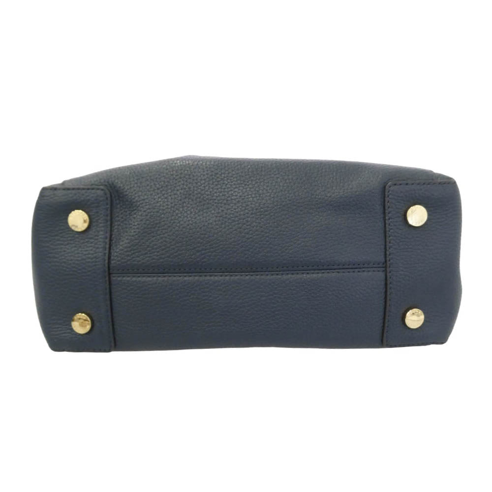 Michael Kors マイケルコース MK金具 2WAY レザー ハンドバッグ ショルダーバッグ ベトナム製 ダークネイビー系【中古】