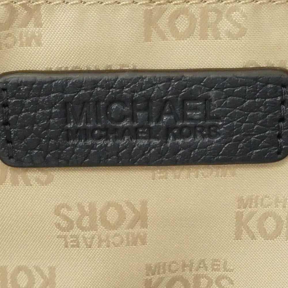 Michael Kors マイケルコース MK金具 2WAY レザー ハンドバッグ ショルダーバッグ ベトナム製 ダークネイビー系【中古】