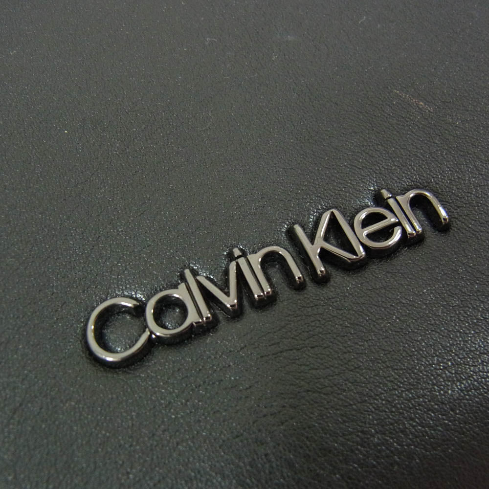 CALVIN KLEIN カルバンクライン K60K609577 ROPED 2WAY カラビナ ロープストラップ クラッチ ハンドバッグ ブラック系【中古】