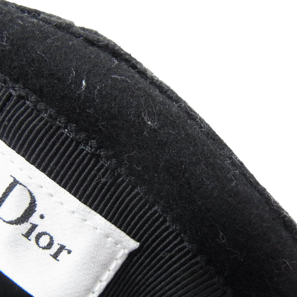Christian Dior クリスチャンディオール 41DTF920G103 ウール フェルト ロゴ キャスケット ハット 帽子 ブラック系 57【中古】