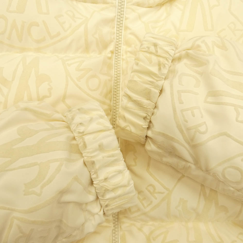 MONCLER モンクレール 23AW I20931A00202 MERLE 総柄 ダウン ジャケット オフホワイト系 1【中古】