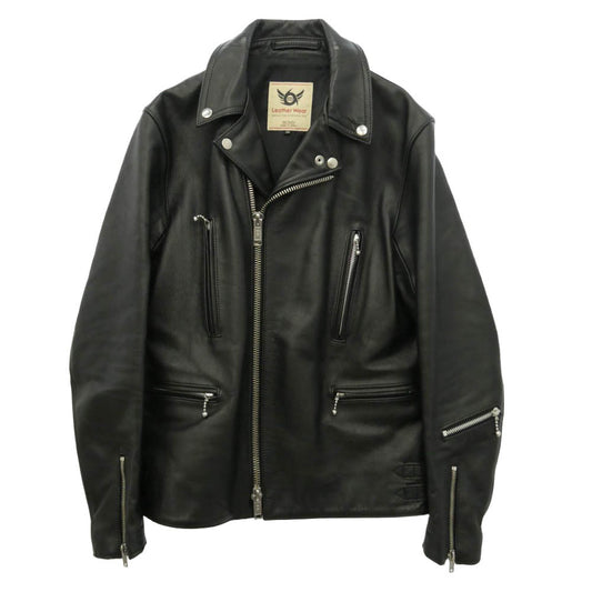 トリプルシックス Double Riders Jacket 牛革 ステアハイド ダブル ライダース レザー ジャケット ブラック系 36【中古】