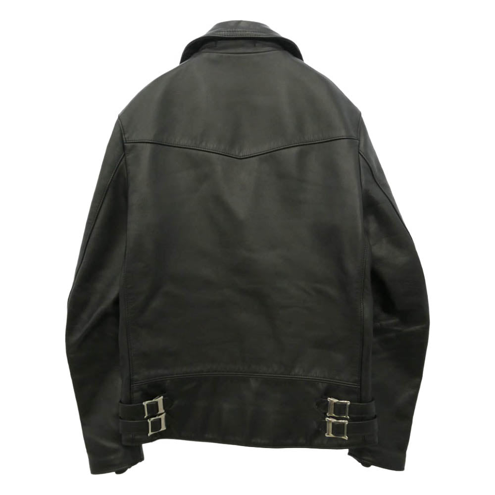 トリプルシックス Double Riders Jacket 牛革 ステアハイド ダブル ライダース レザー ジャケット ブラック系 36【中古】