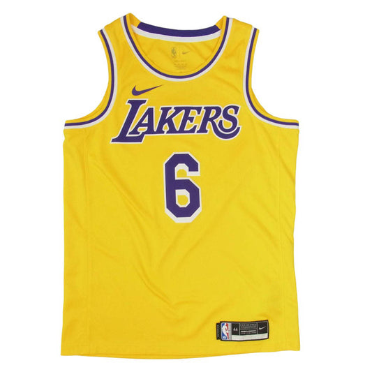NIKE ナイキ CW3669-738 NBA LOS ANGELES LAKERS ロサンゼルス レイカーズ メッシュ ゲームシャツ ユニフォーム トップス イエロー系 M【中古】