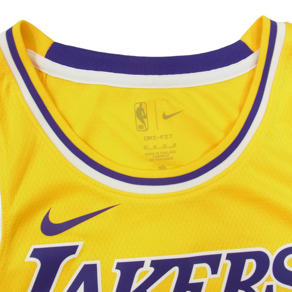 NIKE ナイキ CW3669-738 NBA LOS ANGELES LAKERS ロサンゼルス レイカーズ メッシュ ゲームシャツ ユニフォーム トップス イエロー系 M【中古】