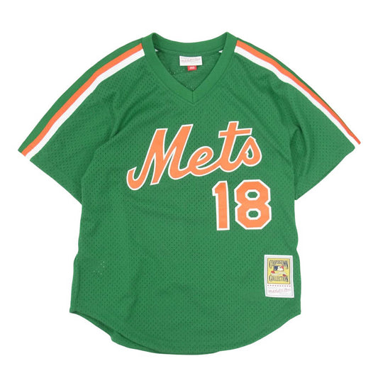 ミッチェル＆ネス MLB NY Mets ニューヨーク メッツ ユニフォーム ベイスボール トップス Tシャツ 半袖 カットソー グリーン系 M【中古】