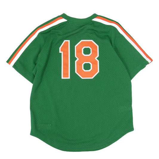 ミッチェル＆ネス MLB NY Mets ニューヨーク メッツ ユニフォーム ベイスボール トップス Tシャツ 半袖 カットソー グリーン系 M【中古】