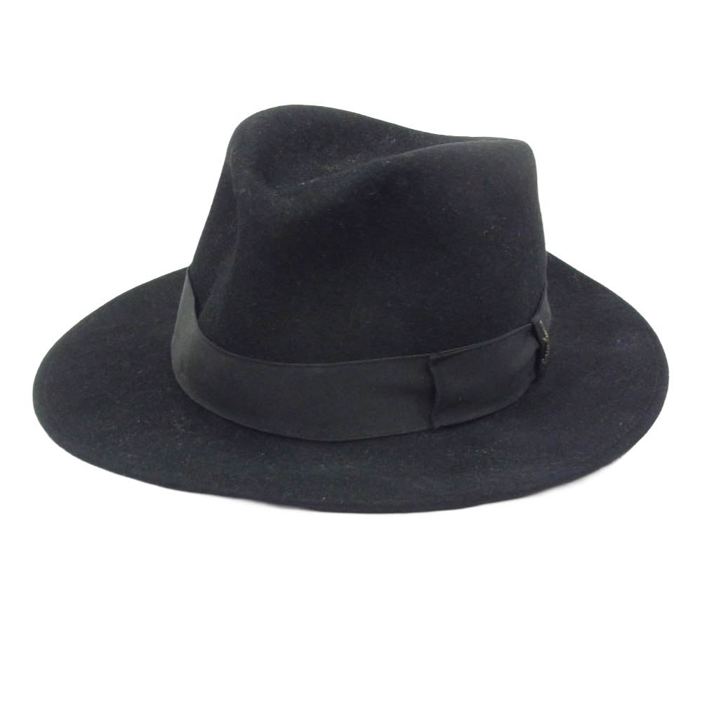 Borsalino ボルサリーノ Alessandria アレッサンドリア フェルト 中折れハット 帽子 ブラック系【中古】