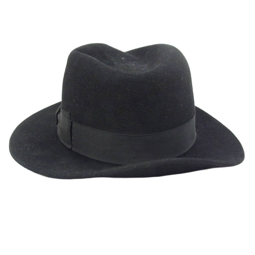 Borsalino ボルサリーノ Alessandria アレッサンドリア フェルト 中折れハット 帽子 ブラック系【中古】