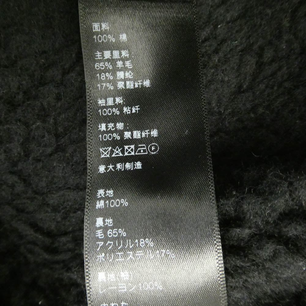 CELINE セリーヌ 23AW 2Q523085T クリアストーン ロゴ ボア 切替 ブラック デニム トラッカー ジャケット ブラック系 XL【中古】