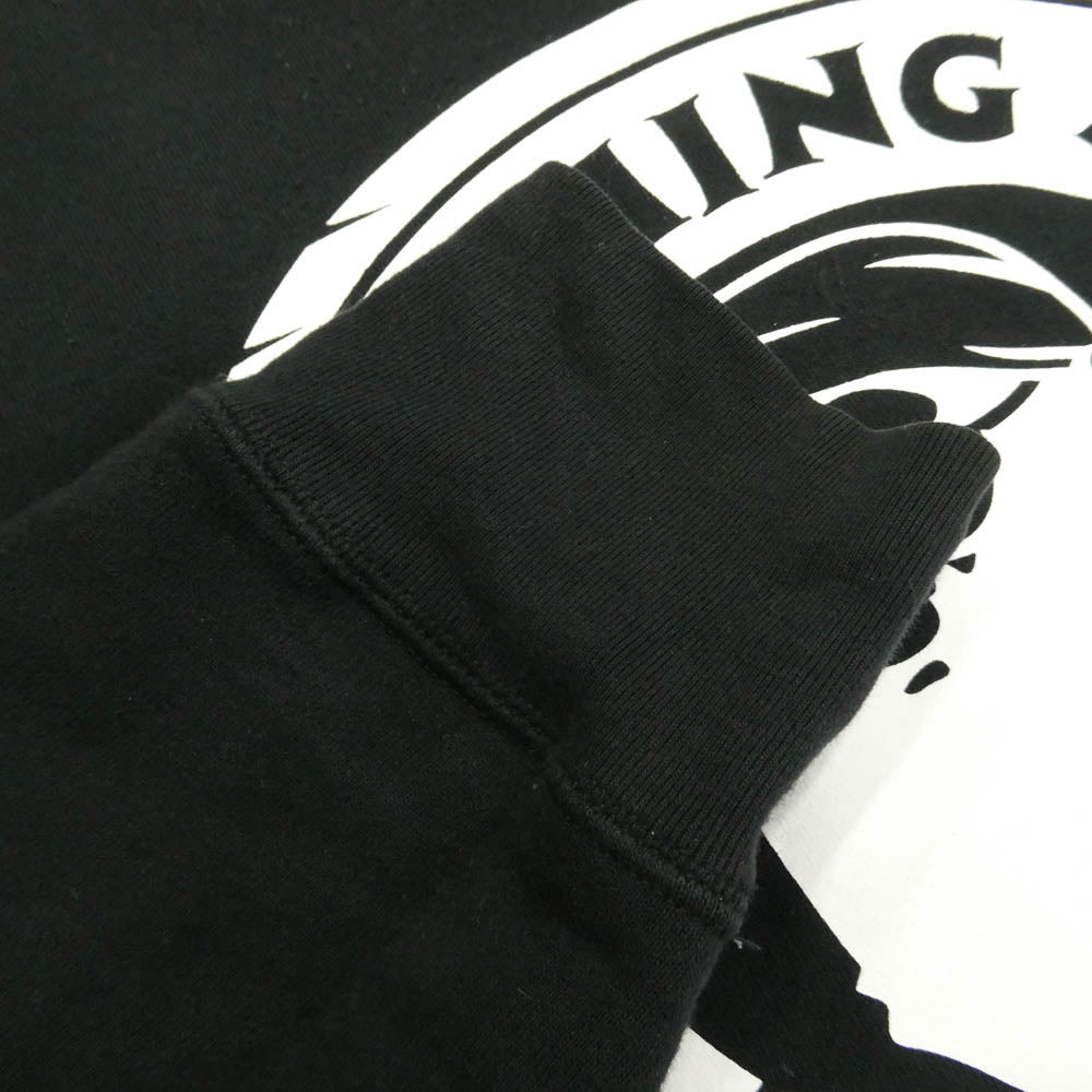 A BATHING APE アベイシングエイプ 004GDI221001H PIRATE パイレーツ フロント ロゴ プリント 長袖 スウェット トレーナー ブラック系 M【中古】