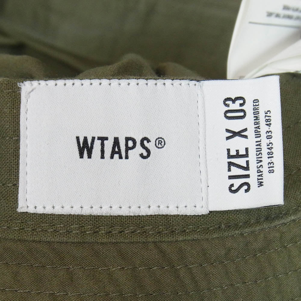 WTAPS ダブルタップス 21SS 211HCDT-HT16 JUNGLE/HAT/COTTON.WEATHER ジャングル ハット コットン ウェザー 帽子 カーキ系 3【中古】