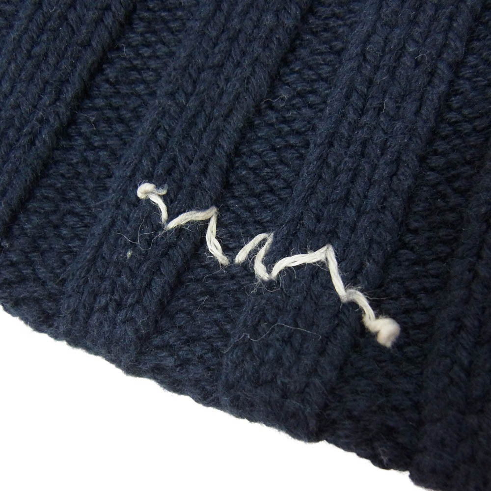 VISVIM ビズビム 0121103003016 KNIT CAP COTTON コットン ニットキャップ ネイビー系 F【中古】