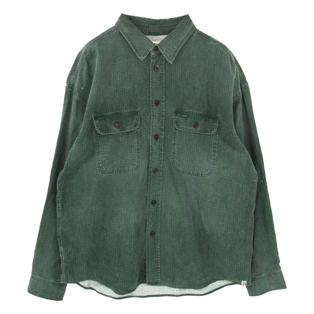 VISVIM ビズビム 0121105011008 LUMBER KHADI CHECK L/S DMGD ランバー カディ チェック ロングスリーブ ダメージ加工 長袖シャツ グリーン系 3【中古】