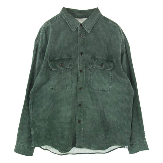 VISVIM ビズビム 0121105011008 LUMBER KHADI CHECK L/S DMGD ランバー カディ チェック ロングスリーブ ダメージ加工 長袖シャツ グリーン系 3【中古】