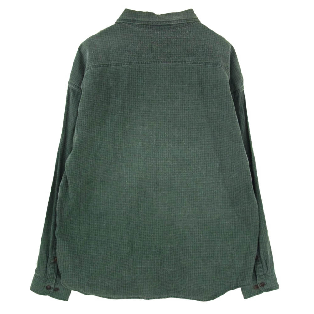 VISVIM ビズビム 0121105011008 LUMBER KHADI CHECK L/S DMGD ランバー カディ チェック ロングスリーブ ダメージ加工 長袖シャツ グリーン系 3【中古】